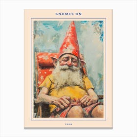 Gnomes On Vacation 4 Poster Canvas Print