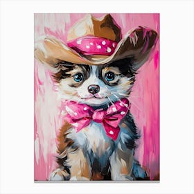 Cowboy Kitty Canvas Print