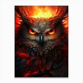 Fire Owl Canvas Print