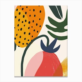 Strawberries Close Up Illustration 2 Canvas Print