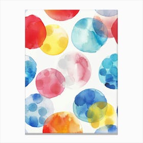 Watercolor Circles 5 Canvas Print