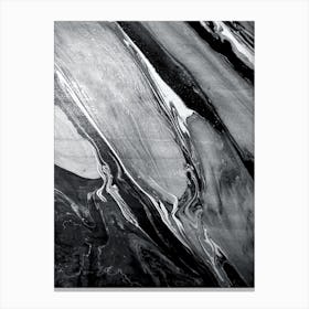 Black And White Abstract Painting Print Canvas Print