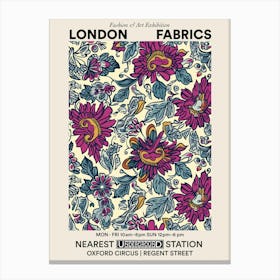 Poster Iris Impress London Fabrics Floral Pattern 2 Canvas Print