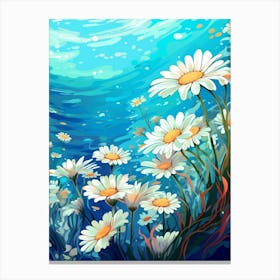 Daisy Wildflower Underwater (3) Canvas Print
