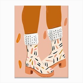 Illustration Of A Pair Of Boots Canvas Print