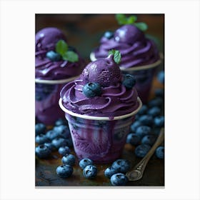 Blueberry Ice Cream 2 Canvas Print