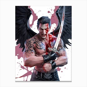 Handsome Male Vampire Warrior Poster Art #1 Canvas Print