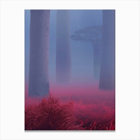 Red Grass In The Forest Canvas Print