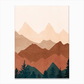 Sunset Peaks 1 Canvas Print