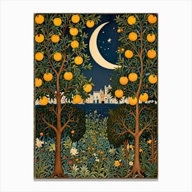 William Morris Oranges In The Moonlight Canvas Print