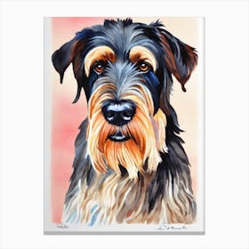 Giant Schnauzer Watercolour dog Canvas Print