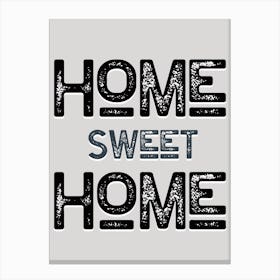 Home Sweet Home Vintage Typography Canvas Print