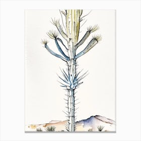 Silver Torch Joshua Tree Minimilist Watercolour  (6) Canvas Print