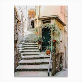 Small Town Steps Canvas Print