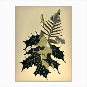 Long Eared Holly Fern Rousseau Inspired Canvas Print
