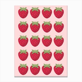 Strawberry Pattern Canvas Print