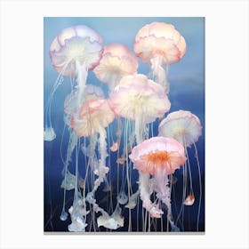 Moon Jellyfish Simple Painting 12 Canvas Print