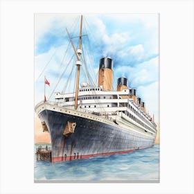 Titanic Onboarding Pencil Illustration 1 Canvas Print