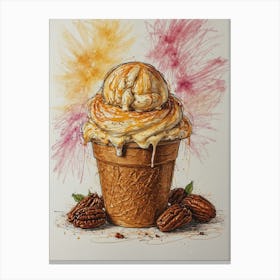 Ice Cream Sundae Canvas Print