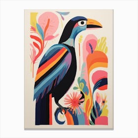Colourful Scandi Bird California Condor Canvas Print