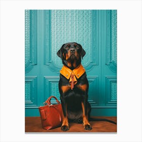 A Rottweiller Dog 7 Canvas Print