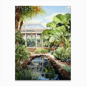 Naples Botanical Garden Usa Watercolour 1  Canvas Print