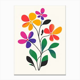 Flowers On A White Background 7 Canvas Print