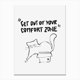 Cat getting out of his comfort zone Canvas Print