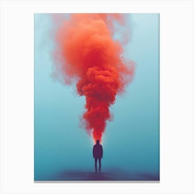 Red Smoke Canvas Print