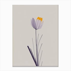 Crocus Wildflower Simplicity Canvas Print