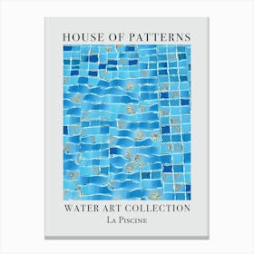 House Of Patterns La Piscine Water 4 Canvas Print