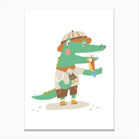 Explorer Crocodile Canvas Print