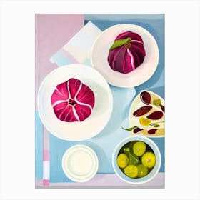 Radicchio Tablescape vegetable Canvas Print