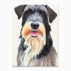 Standard Schnauzer Watercolour dog Canvas Print