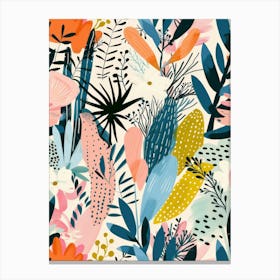 Tropical Floral Pattern Canvas Print