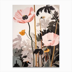 Flower Illustration Poppy 2 Canvas Print