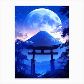 Moon And Moonlight Canvas Print