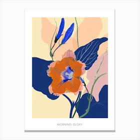 Colourful Flower Illustration Poster Morning Glory 3 Canvas Print