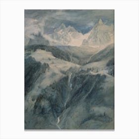 'Swiss Mountains' Canvas Print