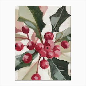 Holly Berries Plant Canvas Print