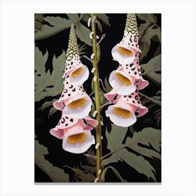 Flower Illustration Foxglove 3 Canvas Print