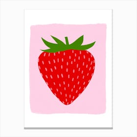 Strawberry Red and Pink Canvas Print