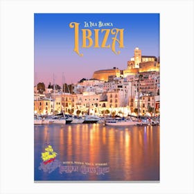 Ibiza At Night Canvas Print