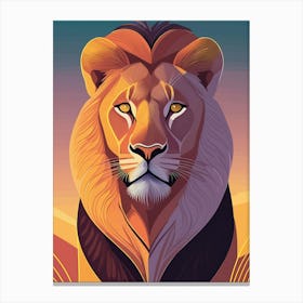Lion, The Beauty Of The Wild Animals Canvas Print