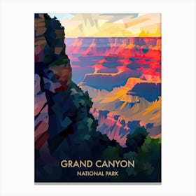 Grand Canyon National Park Travel Poster Matisse Style 4 Canvas Print