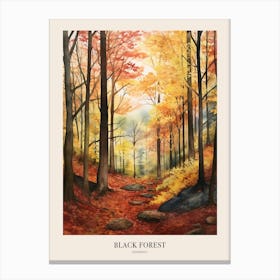 Autumn Forest Landscape Black Forest Germany 1 Poster Canvas Print