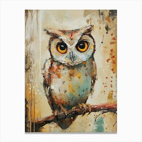 Sweet Owl Painting 2 Canvas Print