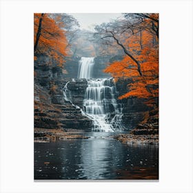 Autumn Waterfall 1 Canvas Print