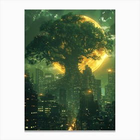 Whimsical Tree In The City 6 Canvas Print