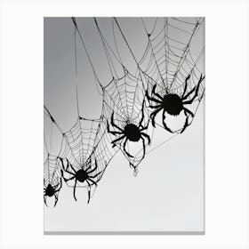 Spiders On A Web Canvas Print